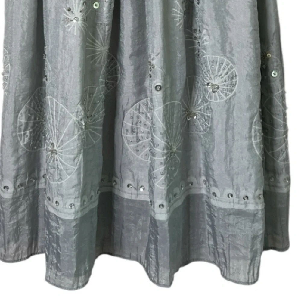 Lapis Anthropologie Women’s Light Gray Convertible Strapless Dress OR Skirt OS